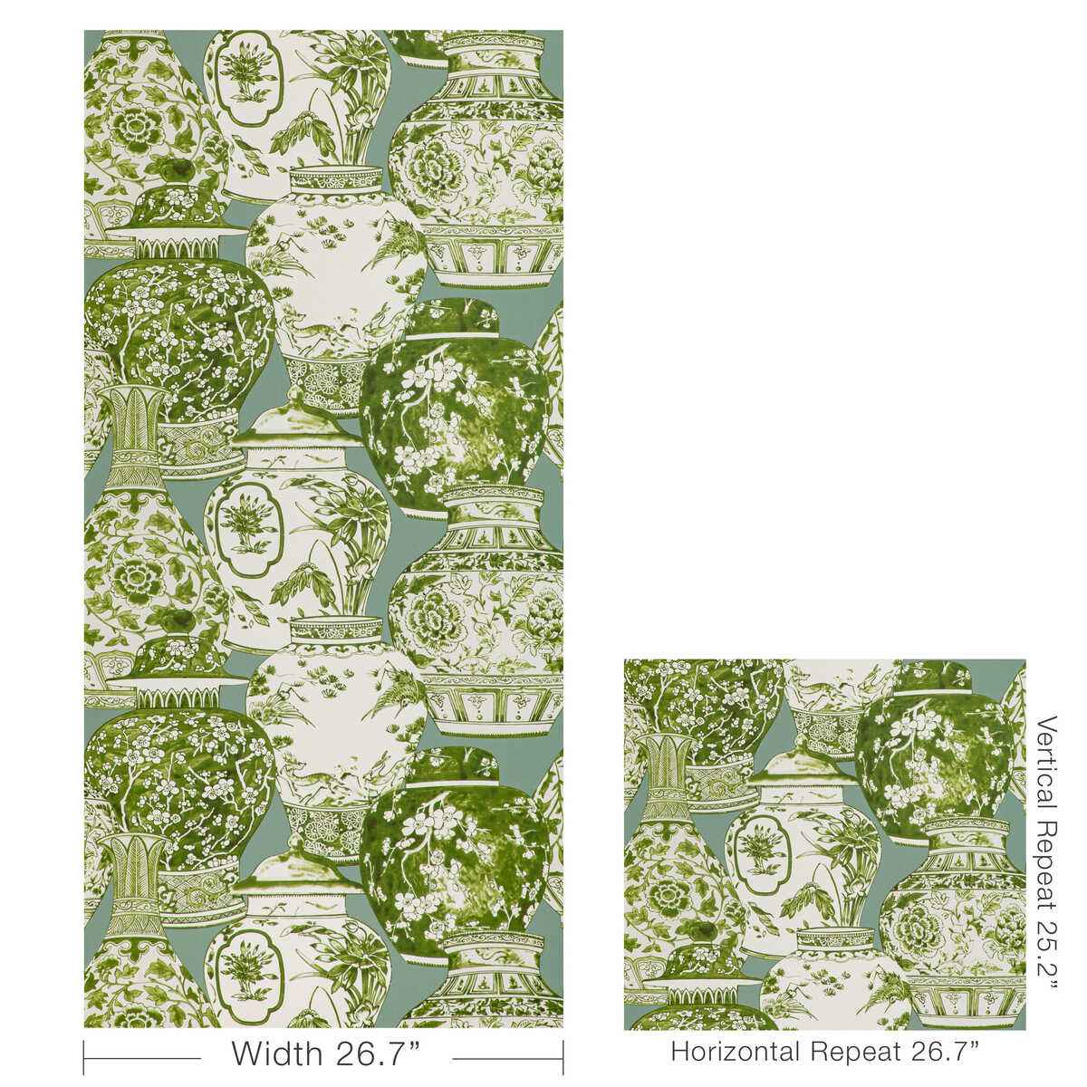 Pandan-Paper-Mist-Jade-Lee-Jofa-Wallpaper - LEE JOFA Wallpaper