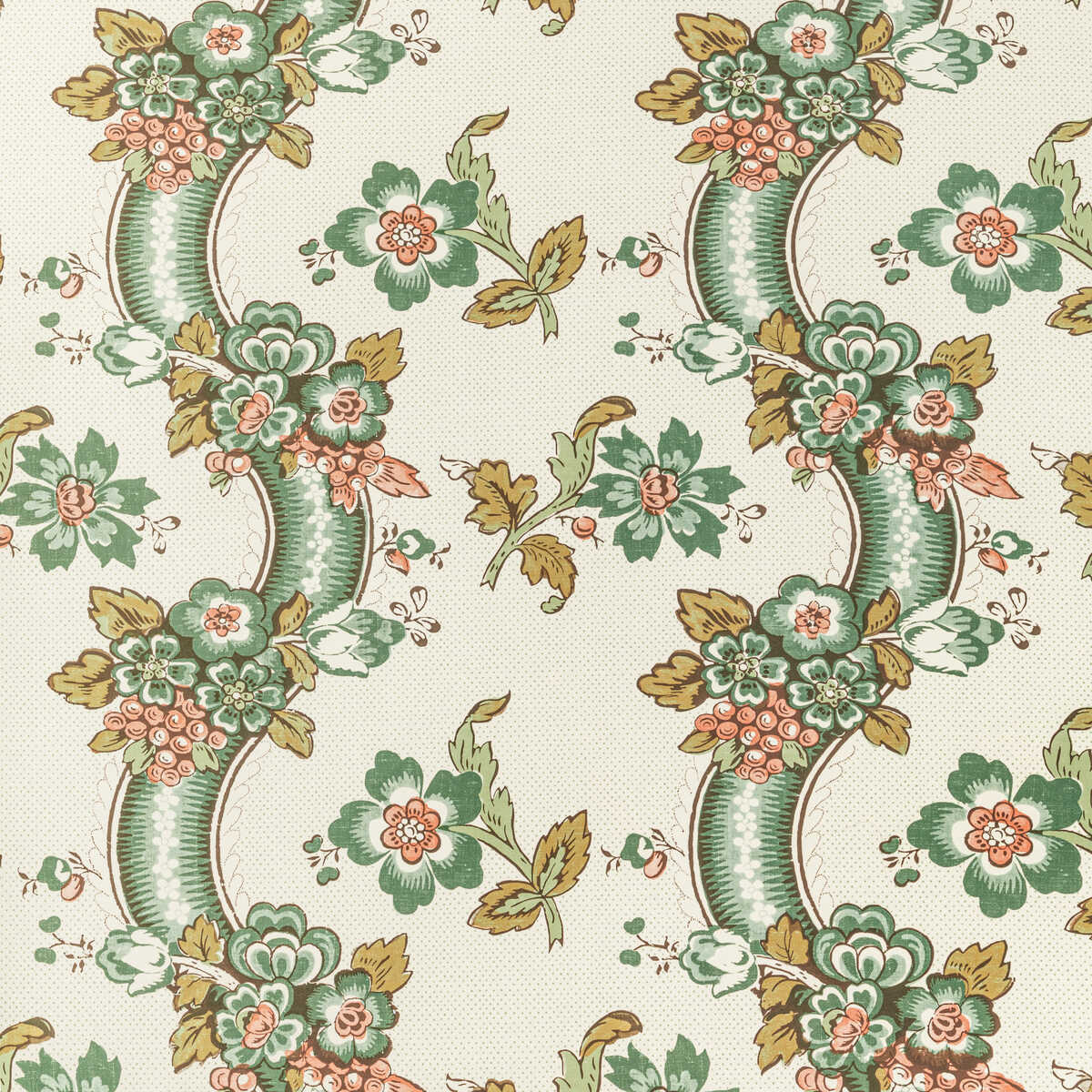 Benday Paper - Green/Rose - LEE JOFA Wallpaper