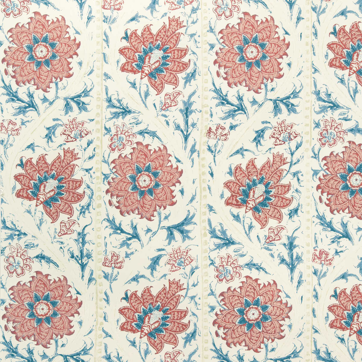 Calico Vine Wp - Blue Red - LEE JOFA Papel pintado