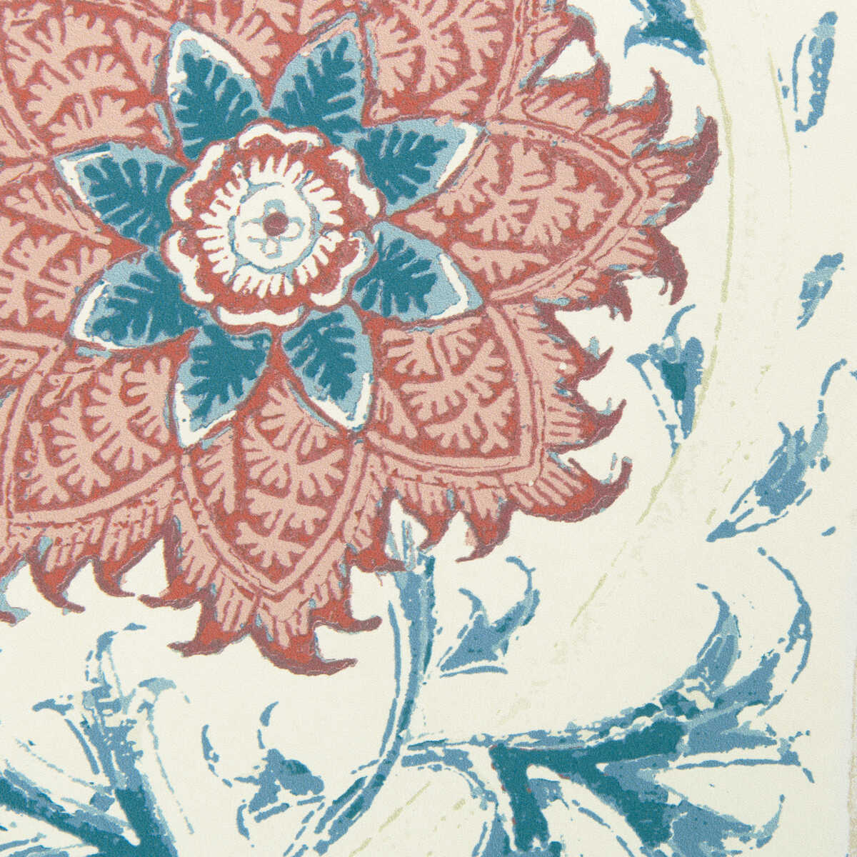 Calico Vine Wp - Blue Red - LEE JOFA Papel pintado