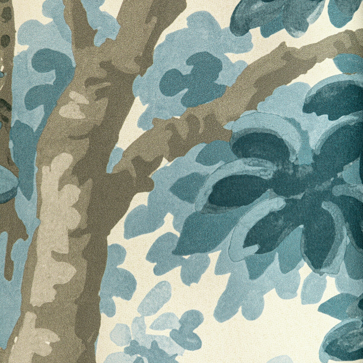 Woodland Paper - Aqua - Lee Jofa Wallpaper