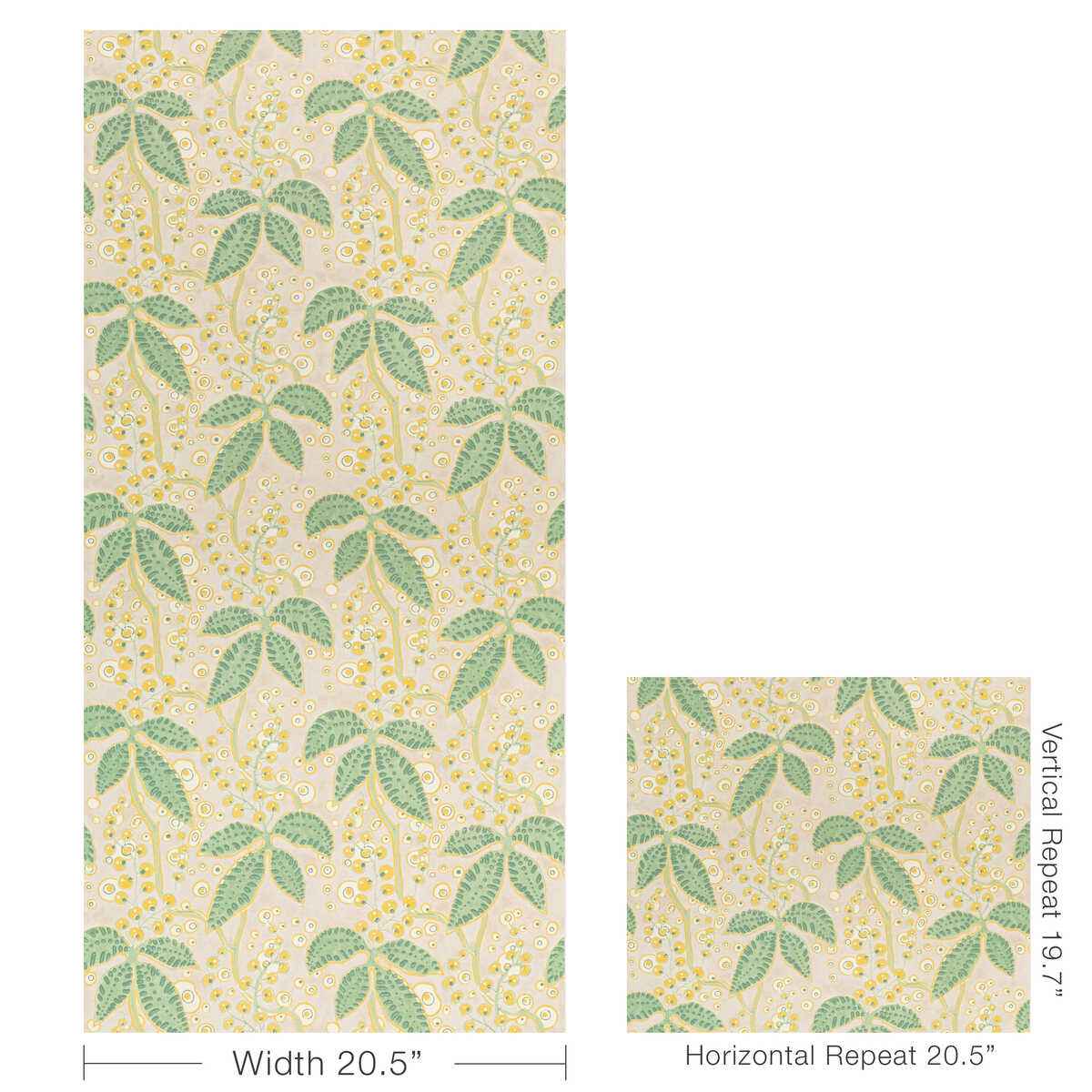 Putnam-Paper-Celery-Yellow-Lee-Jofa-Wallpaper - LEE JOFA Wallpaper