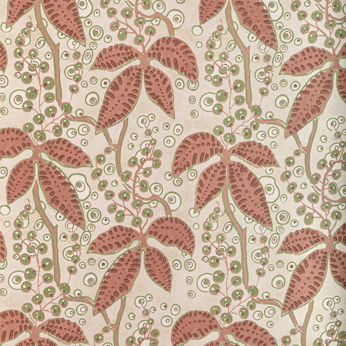 Putnam Paper - Brick/Green - LEE JOFA Wallpaper