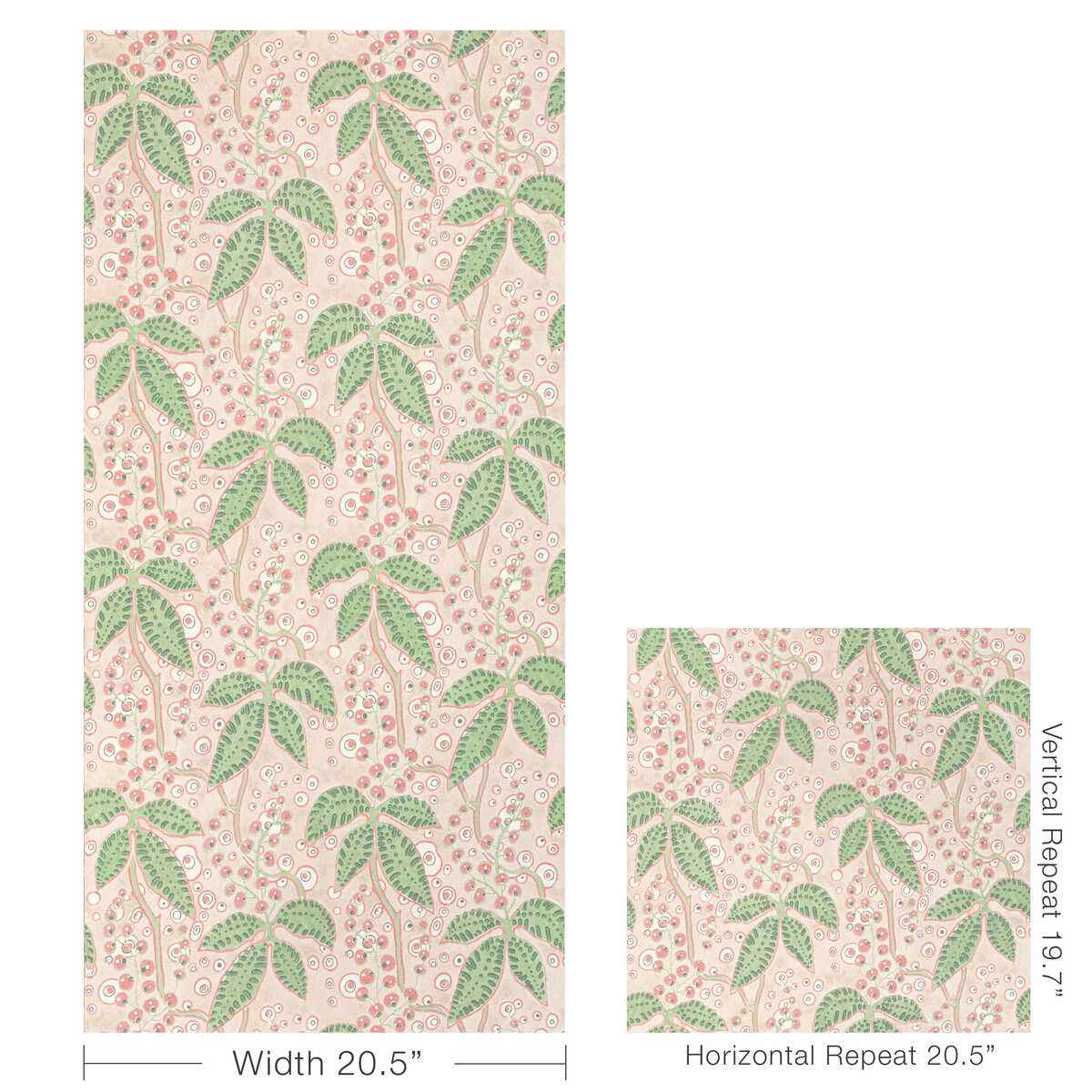 Putnam-Paper-Green-Rose-Lee-Jofa-Wallpaper - LEE JOFA Wallpaper