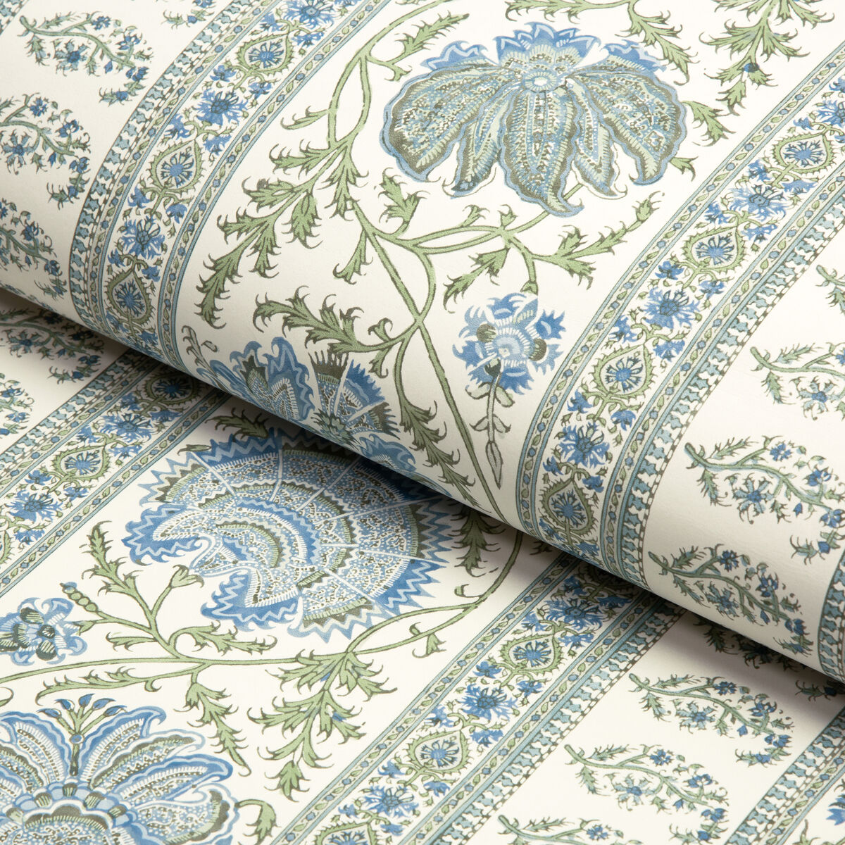 Indiennes Stripe Wp - Sea - Lee Jofa Papel pintado