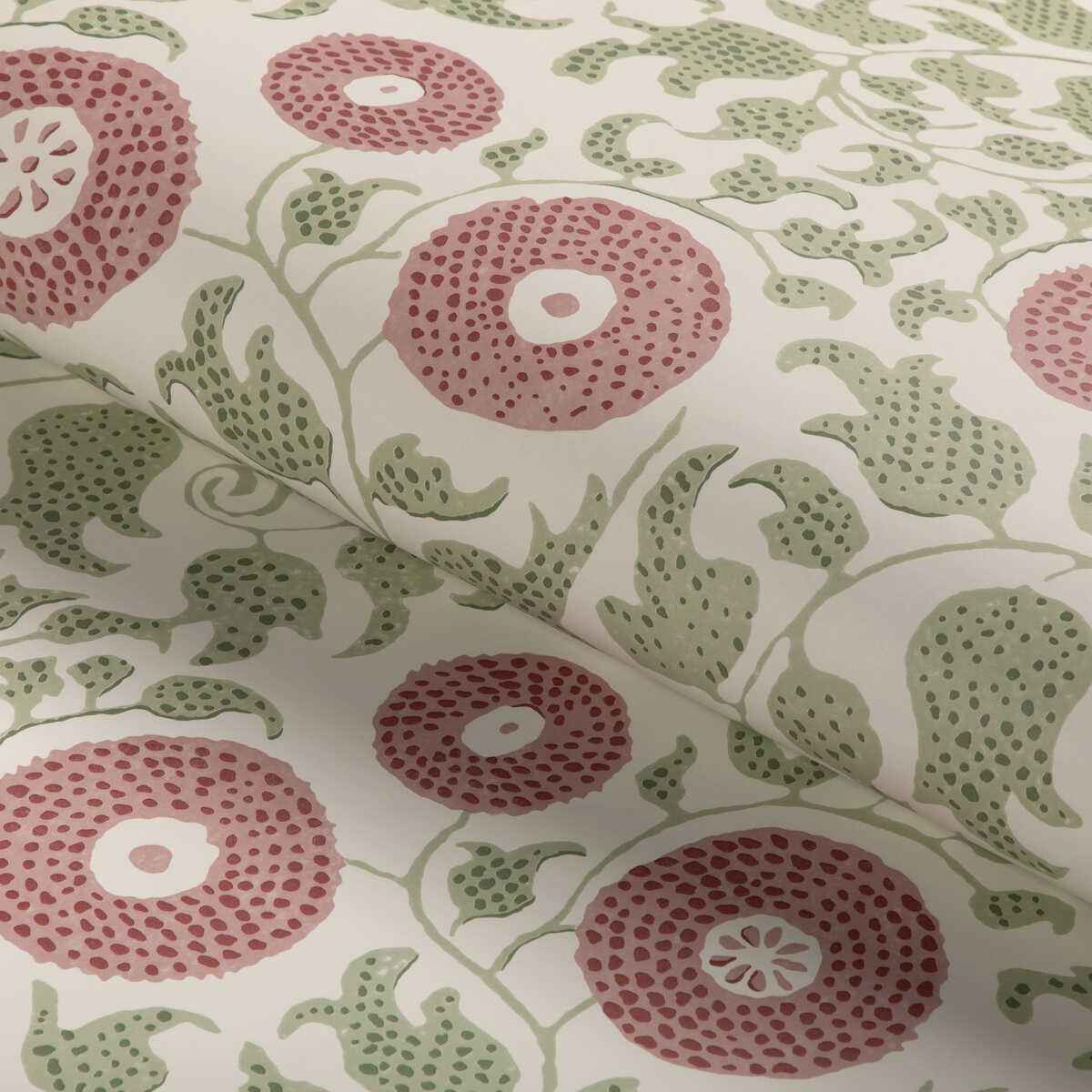 Eldora-Leaf-Rose-Lee-Jofa-Wallpaper - LEE JOFA Wallpaper