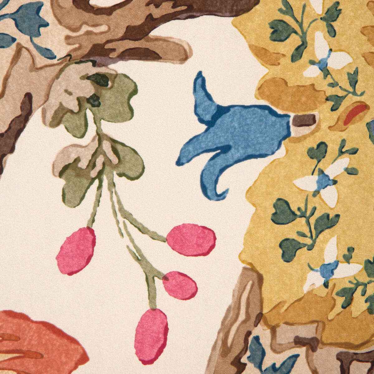 Tree-Of-Life-Pnl-Denim-Berry-Lee-Jofa-Wallpaper - LEE JOFA Wallpaper