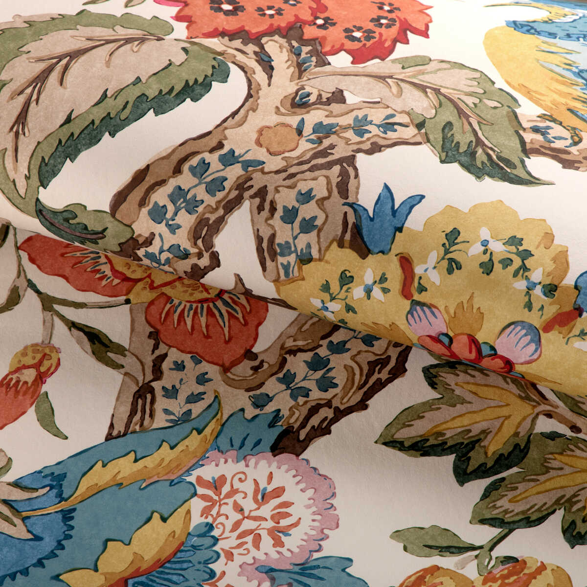Tree Of Life Wp - Denim/Berry - LEE JOFA Wallpaper