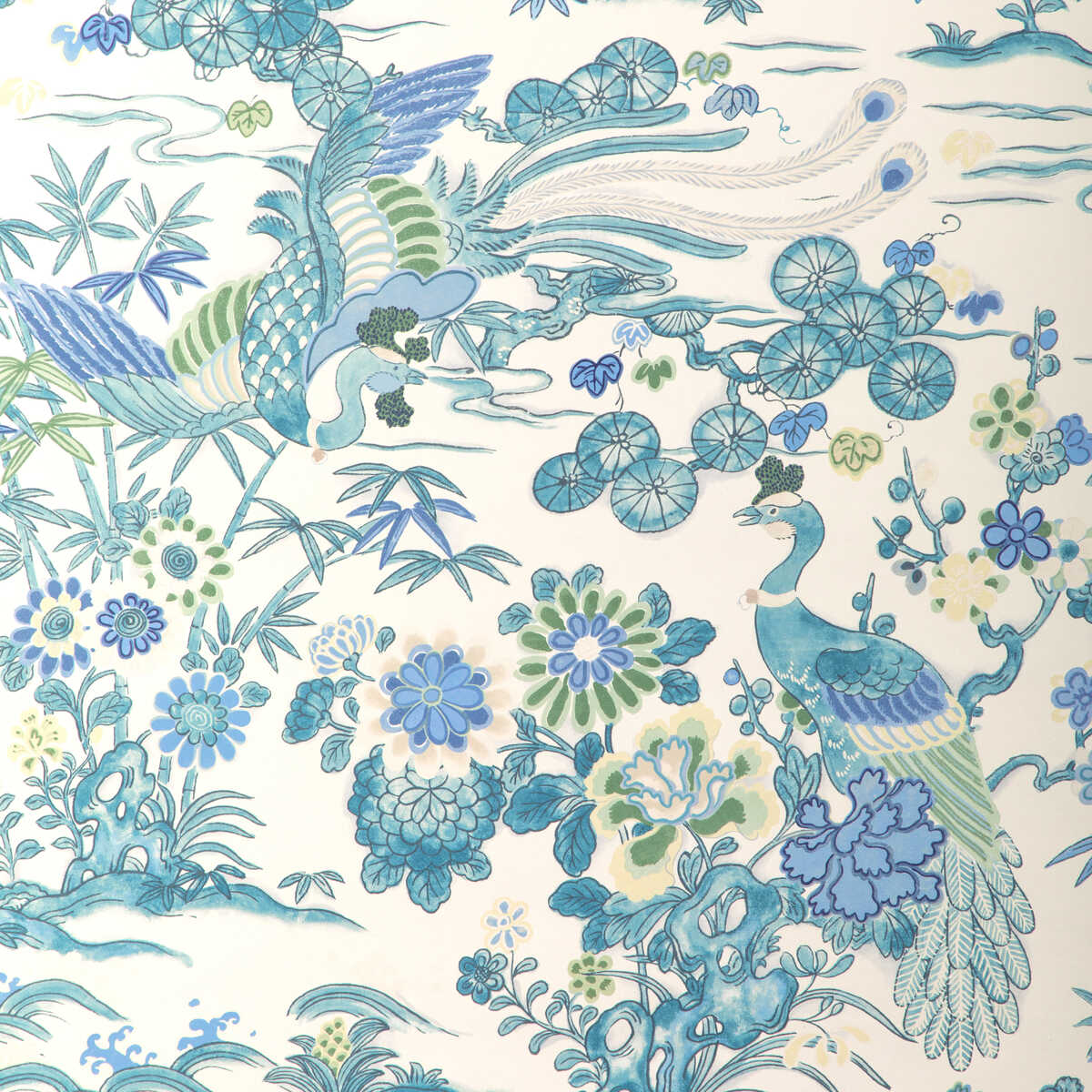 Sakura Paper - Teal - LEE JOFA Papel pintado