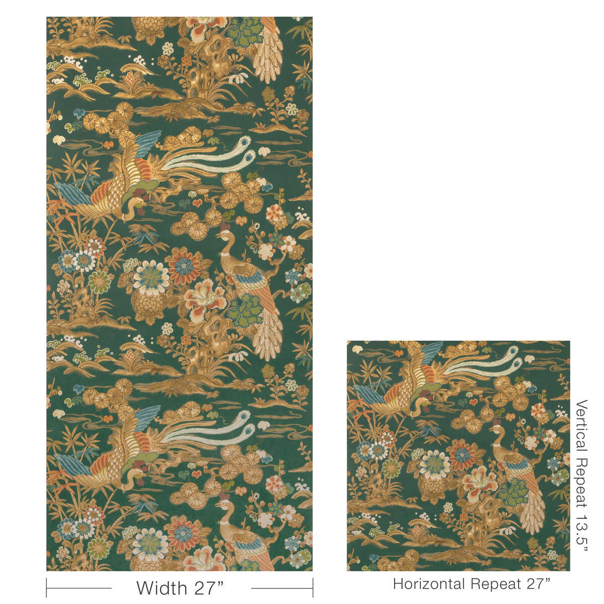 Sakura Paper - Green - LEE JOFA Papel pintado