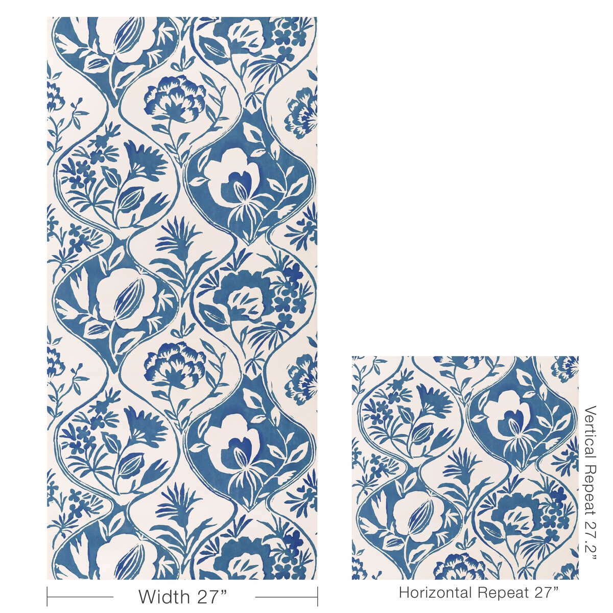 Calathea Paper - Blue - LEE JOFA Papel pintado