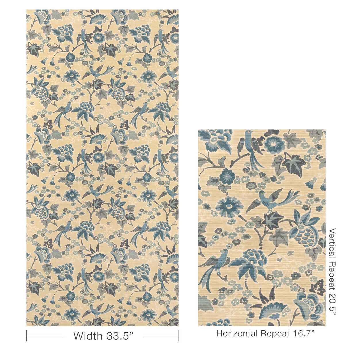 Posy-Paper-Sand-Sky-Lee-Jofa-Wallpaper - LEE JOFA Wallpaper