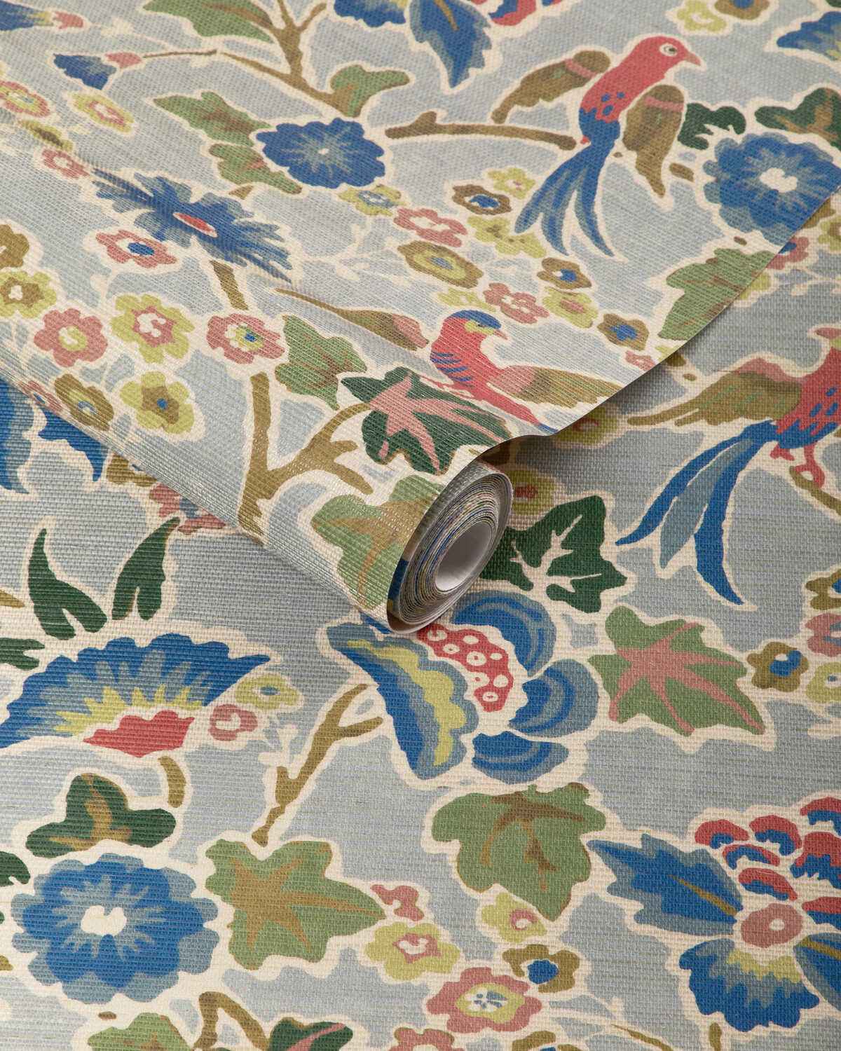 Posy-Paper-Blue-Multi-Lee-Jofa-Wallpaper - LEE JOFA Wallpaper