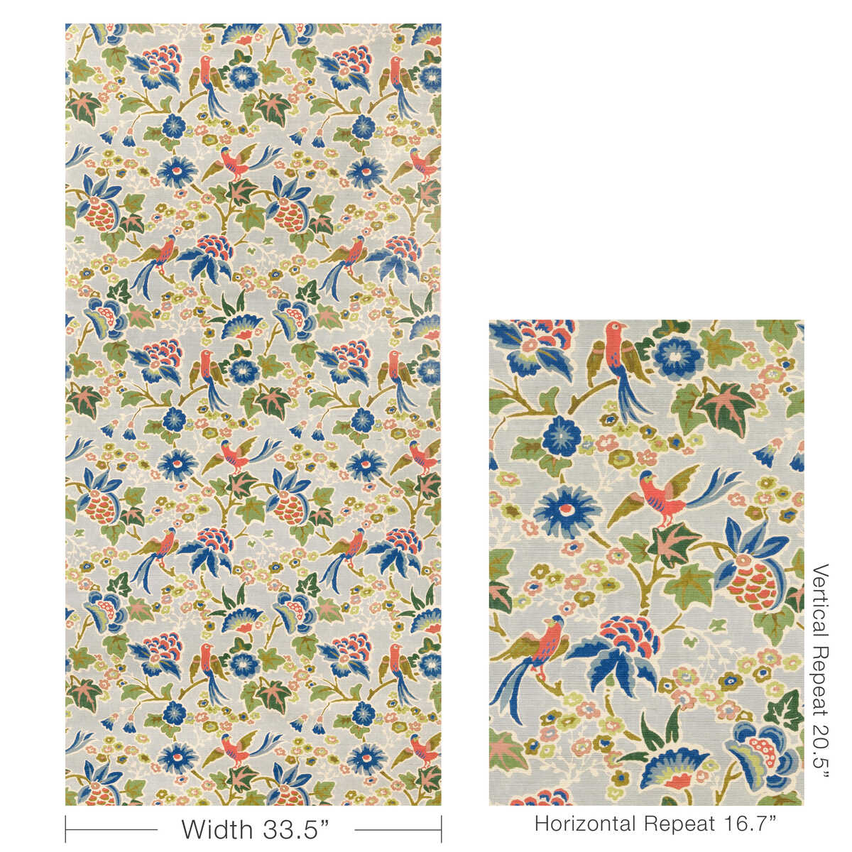 Posy Paper - Blue/Multi - LEE JOFA Wallpaper