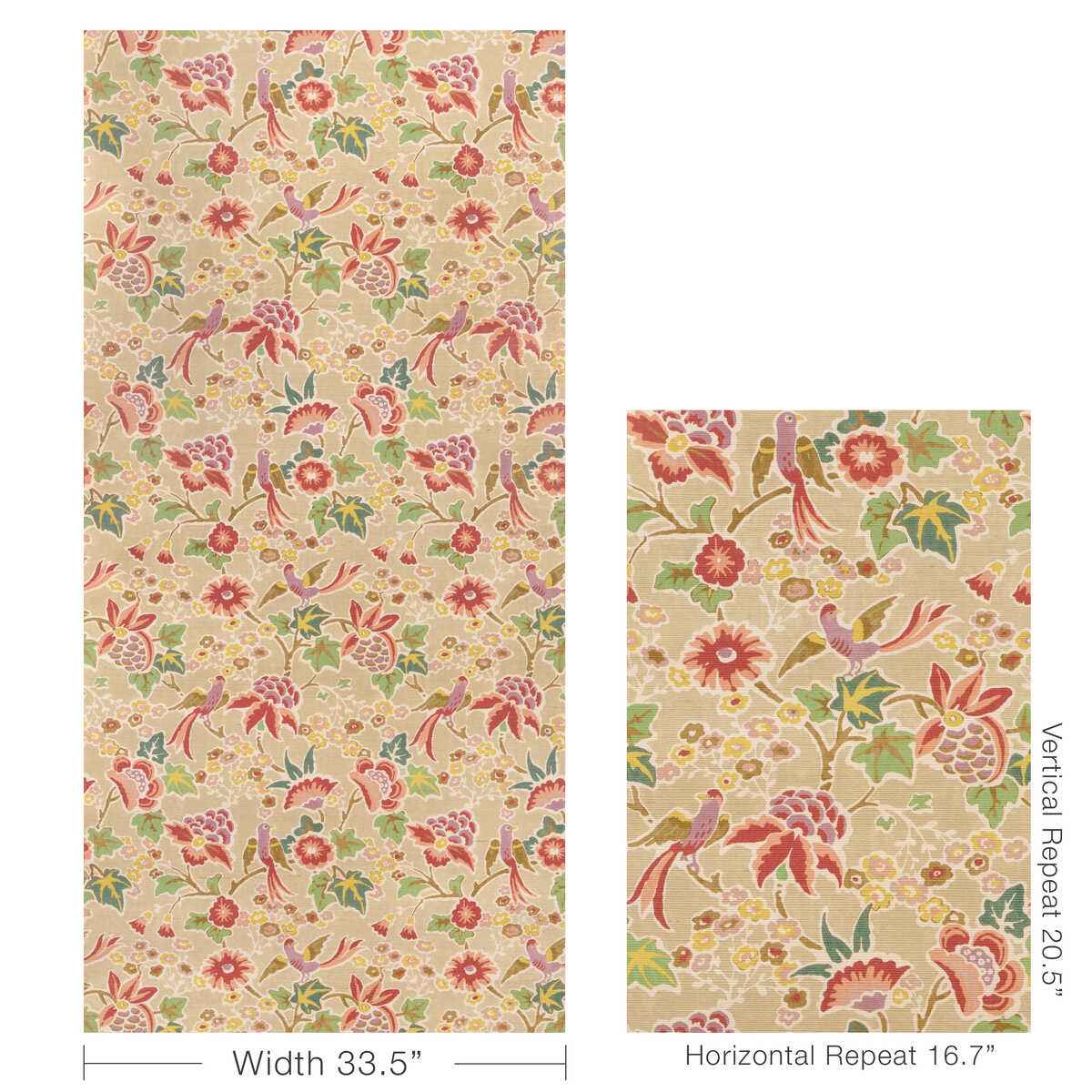 Posy-Paper-Berry-Leaf-Lee-Jofa-Wallpaper - LEE JOFA Wallpaper