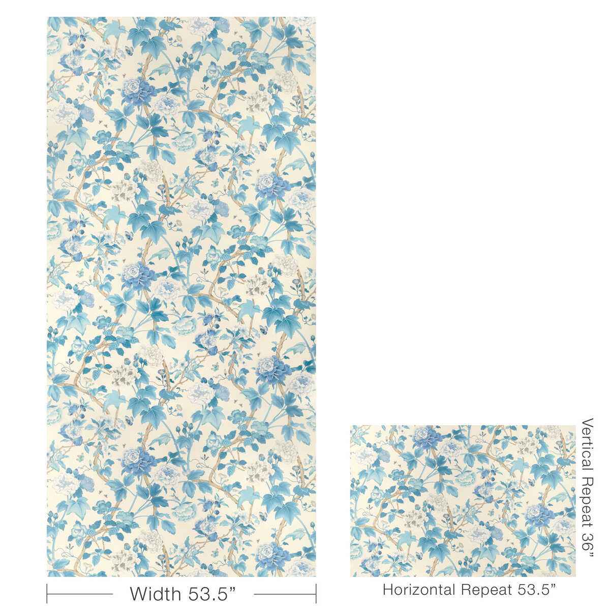 Gardenia-Paper-Delft-Sky-Lee-Jofa-Wallpaper - LEE JOFA Wallpaper
