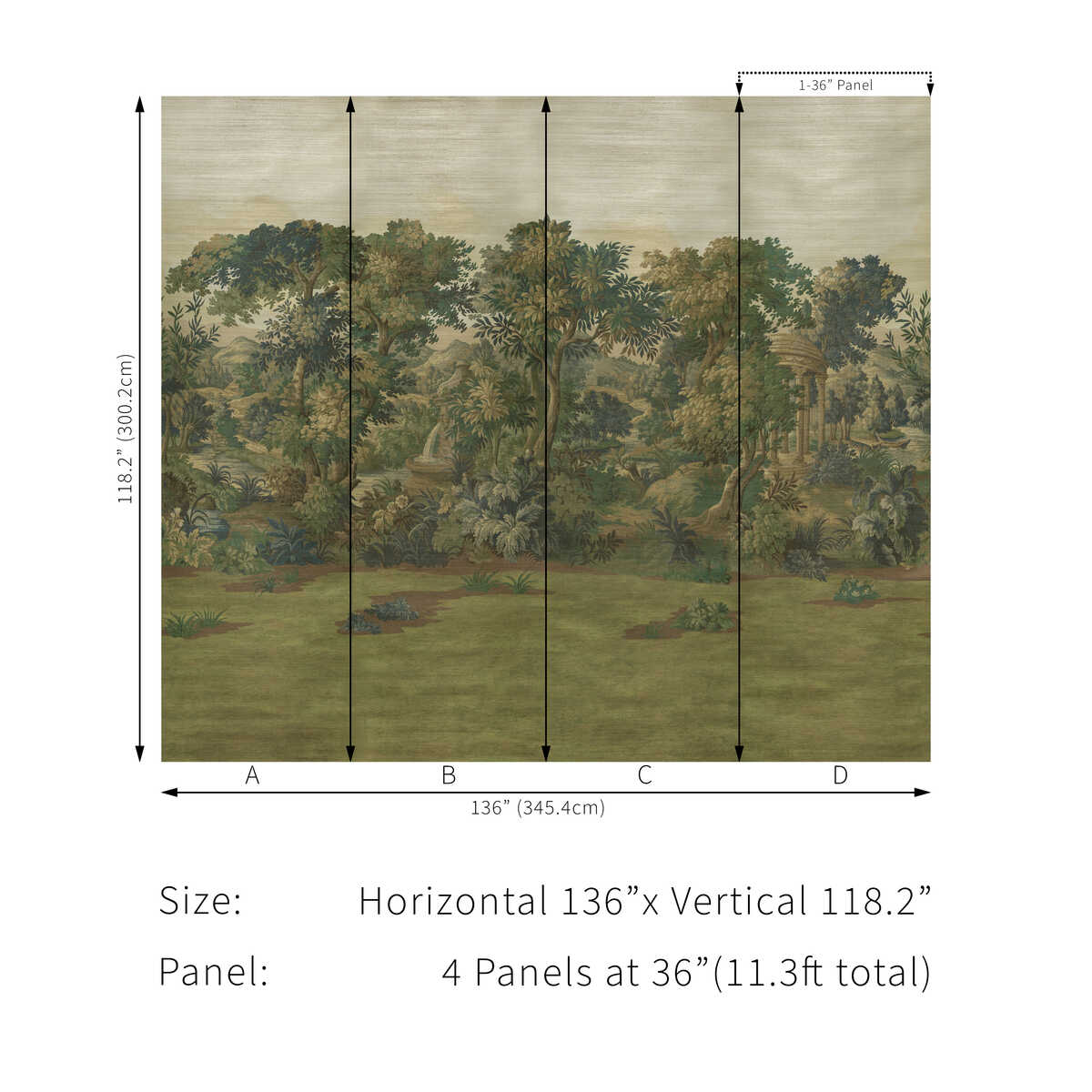 Kingsley Mural Gc - Verdure - LEE JOFA Papel pintado