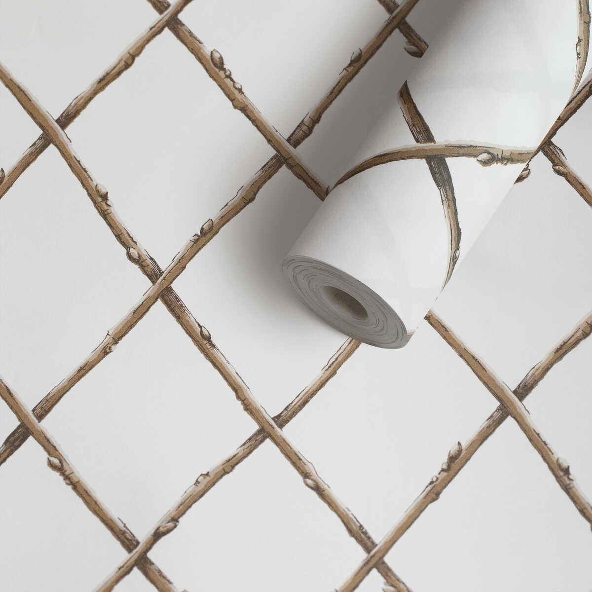 Bare Twig Trellis Wp - Brown - LEE JOFA Papel pintado