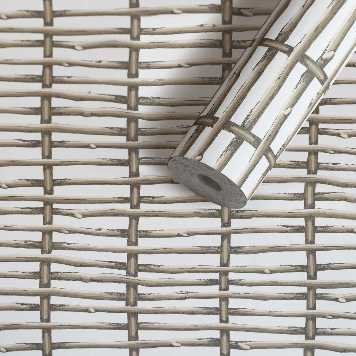 Twig Fence Wp - Brown - LEE JOFA Papel pintado