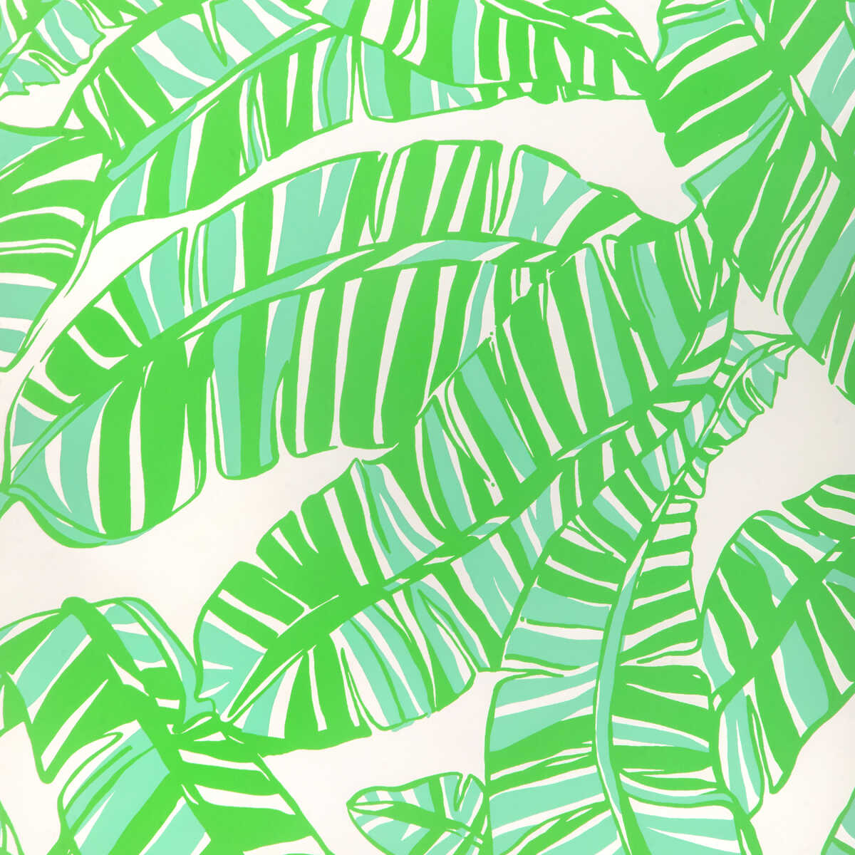 Go Bananas Wp - White/Green - LEE JOFA Wallpaper