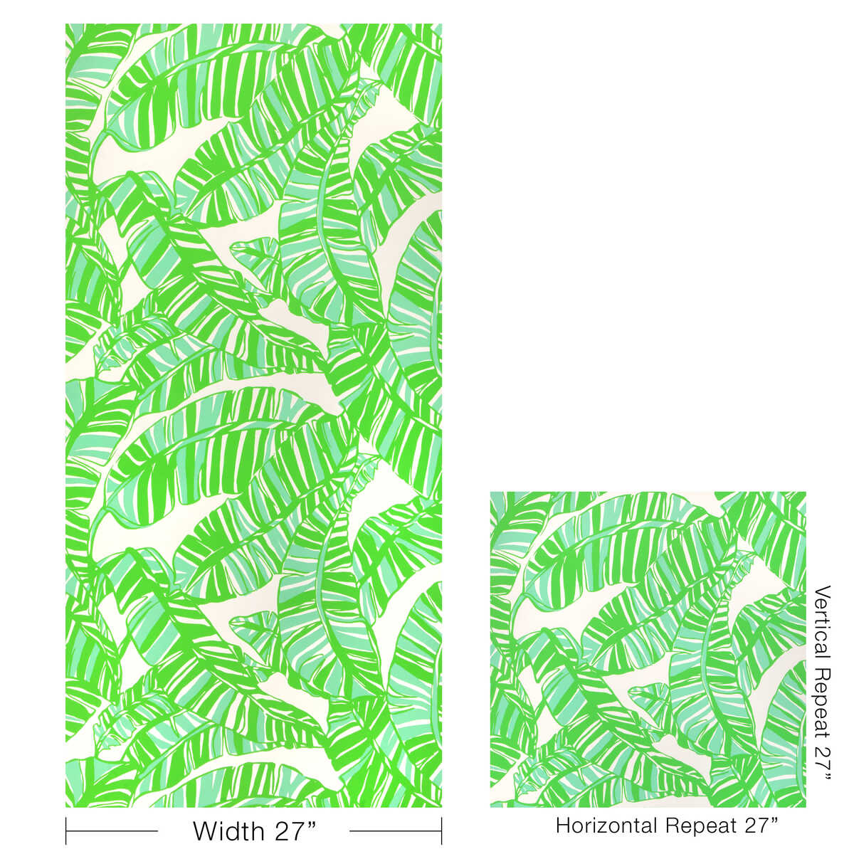 Go Bananas Wp - White/Green - LEE JOFA Wallpaper