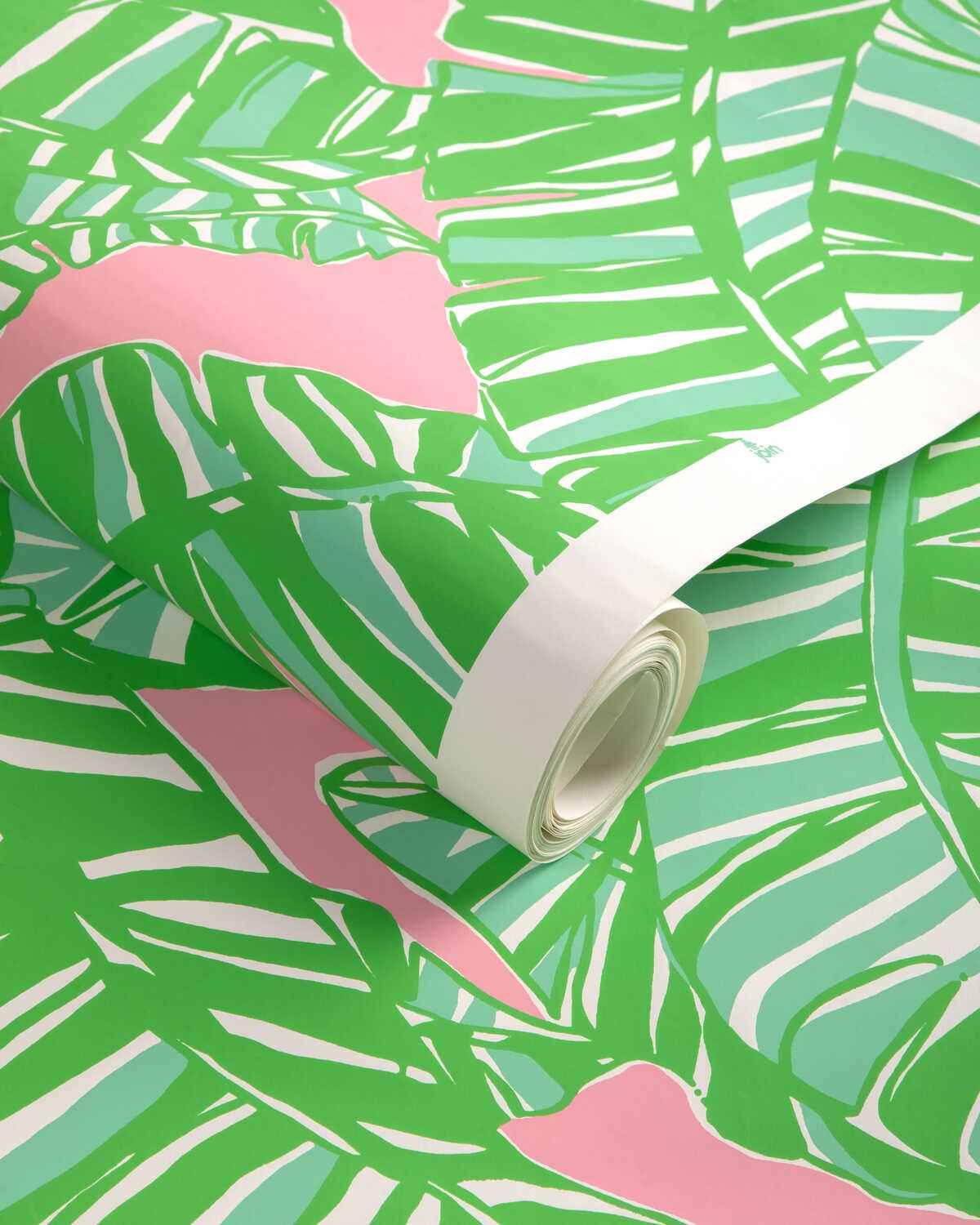Go-Bananas-Wp-Pink-Green-Lee-Jofa-Wallpaper - LEE JOFA Wallpaper