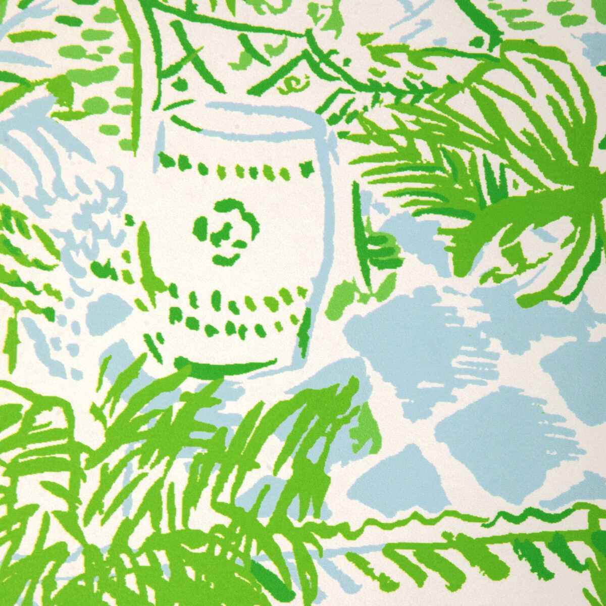 Palm-Beach-Wp-Blue-Green-Lee-Jofa-Wallpaper - LEE JOFA Wallpaper