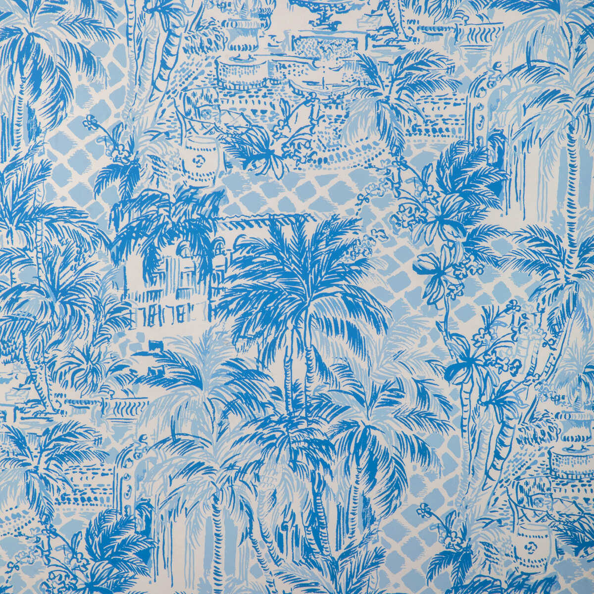 Palm Beach Wp - Blue/Lapis - LEE JOFA Wallpaper