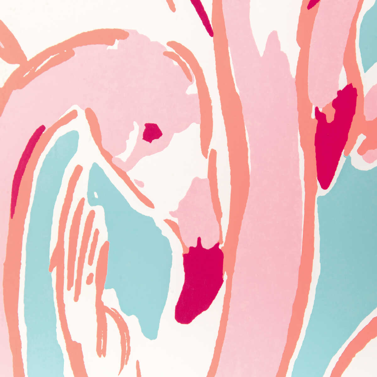 Pink Colony Wp - Aqua/Pink - LEE JOFA Wallpaper