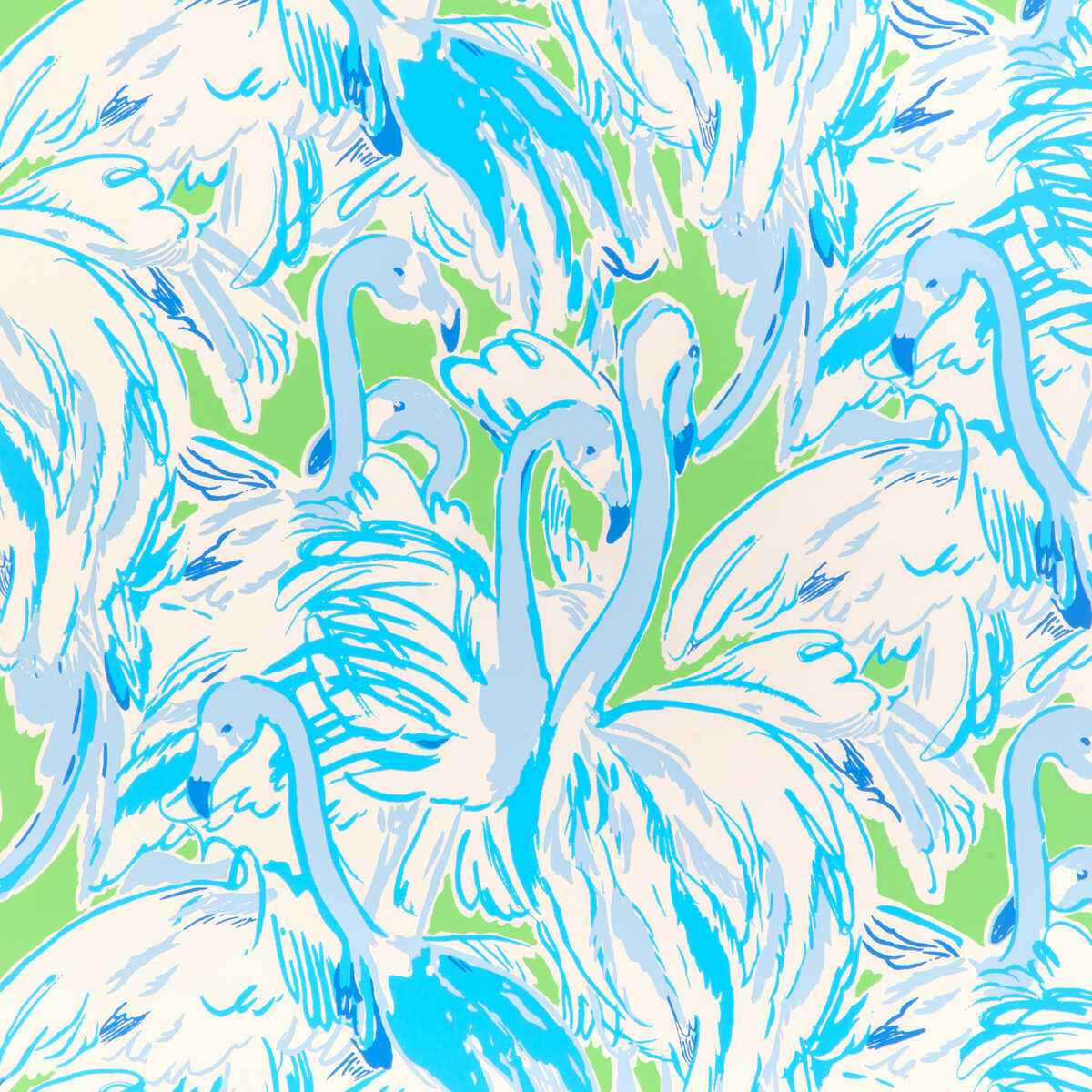 Pink-Colony-Wp-Green-Blue-Lee-Jofa-Wallpaper
