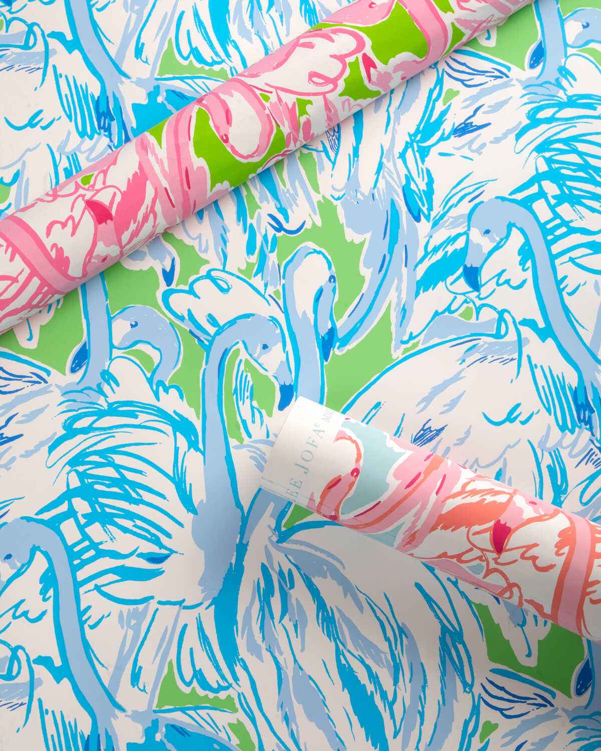 Pink-Colony-Wp-Green-Pink-Lee-Jofa-Wallpaper - LEE JOFA Wallpaper