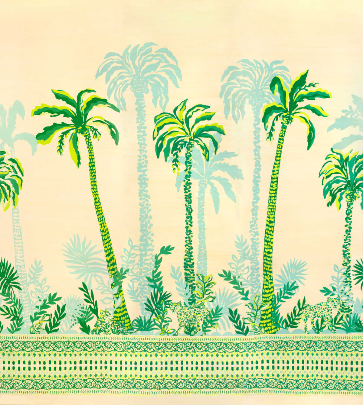 Palms Way Mural Gc - Green - LEE JOFA Wallpaper