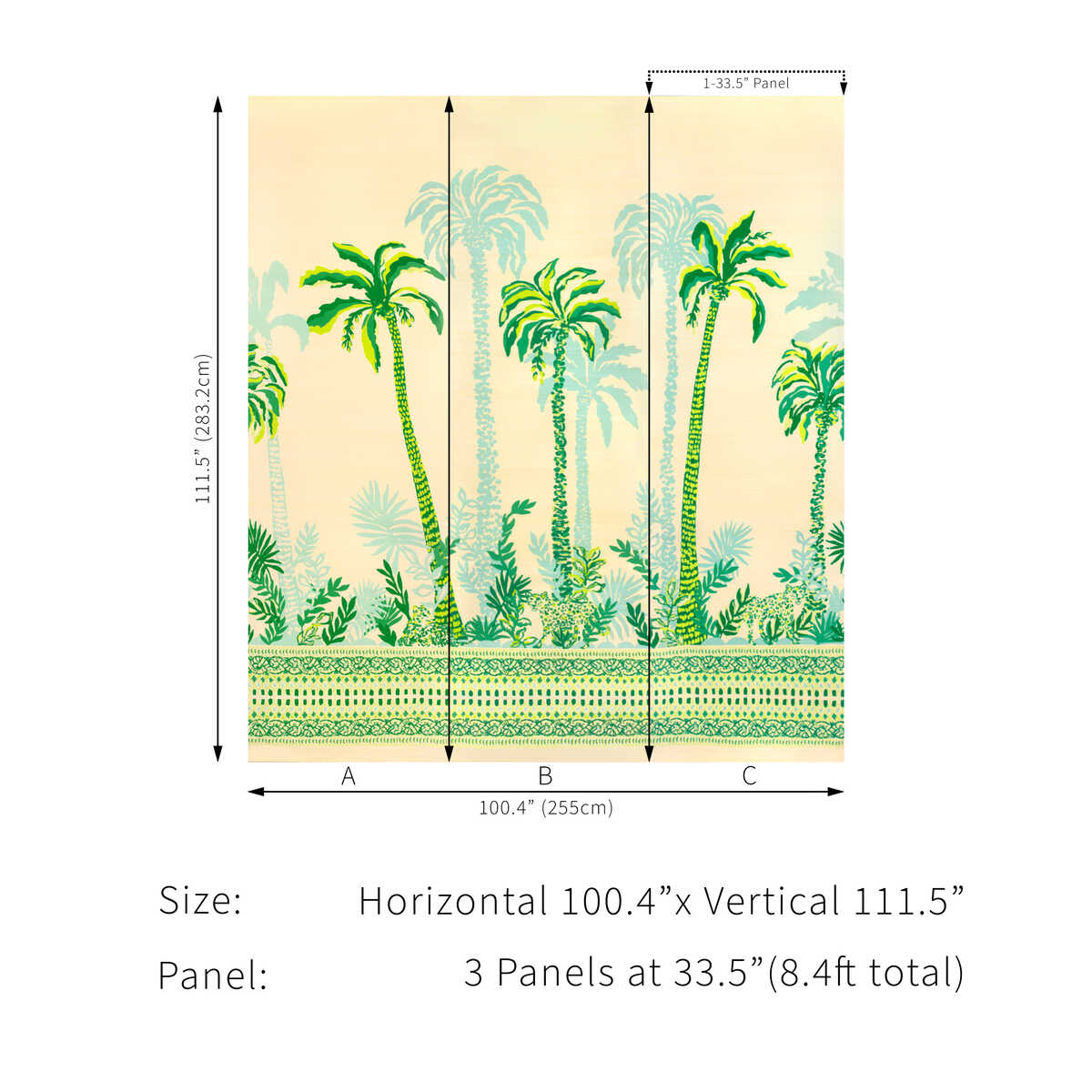 Palms Way Mural Gc - Green - LEE JOFA Wallpaper