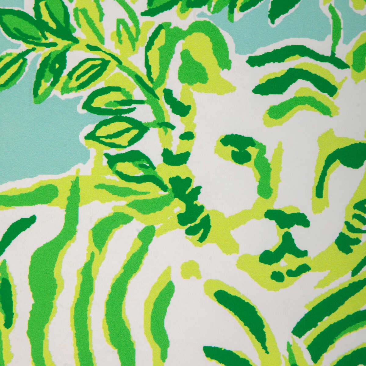 Tiger Queen Wp - Aqua - LEE JOFA Wallpaper