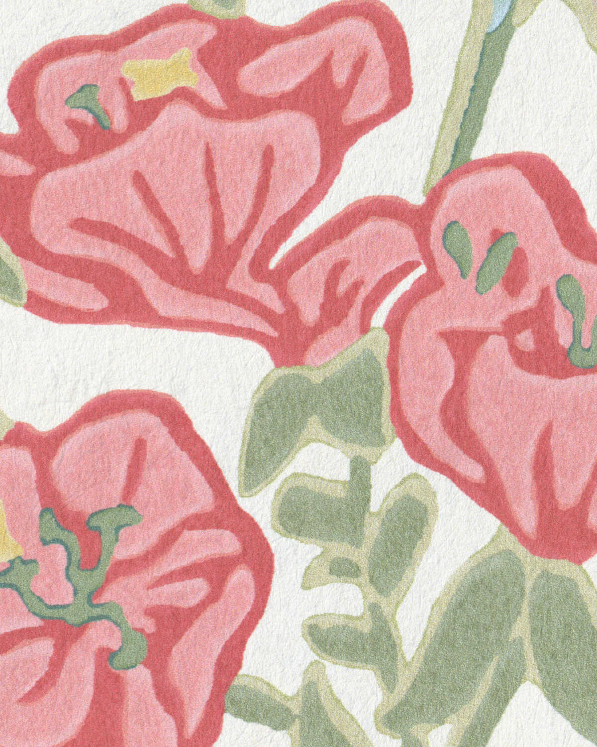 Plumeria Paper - Coral - LEE JOFA Wallpaper