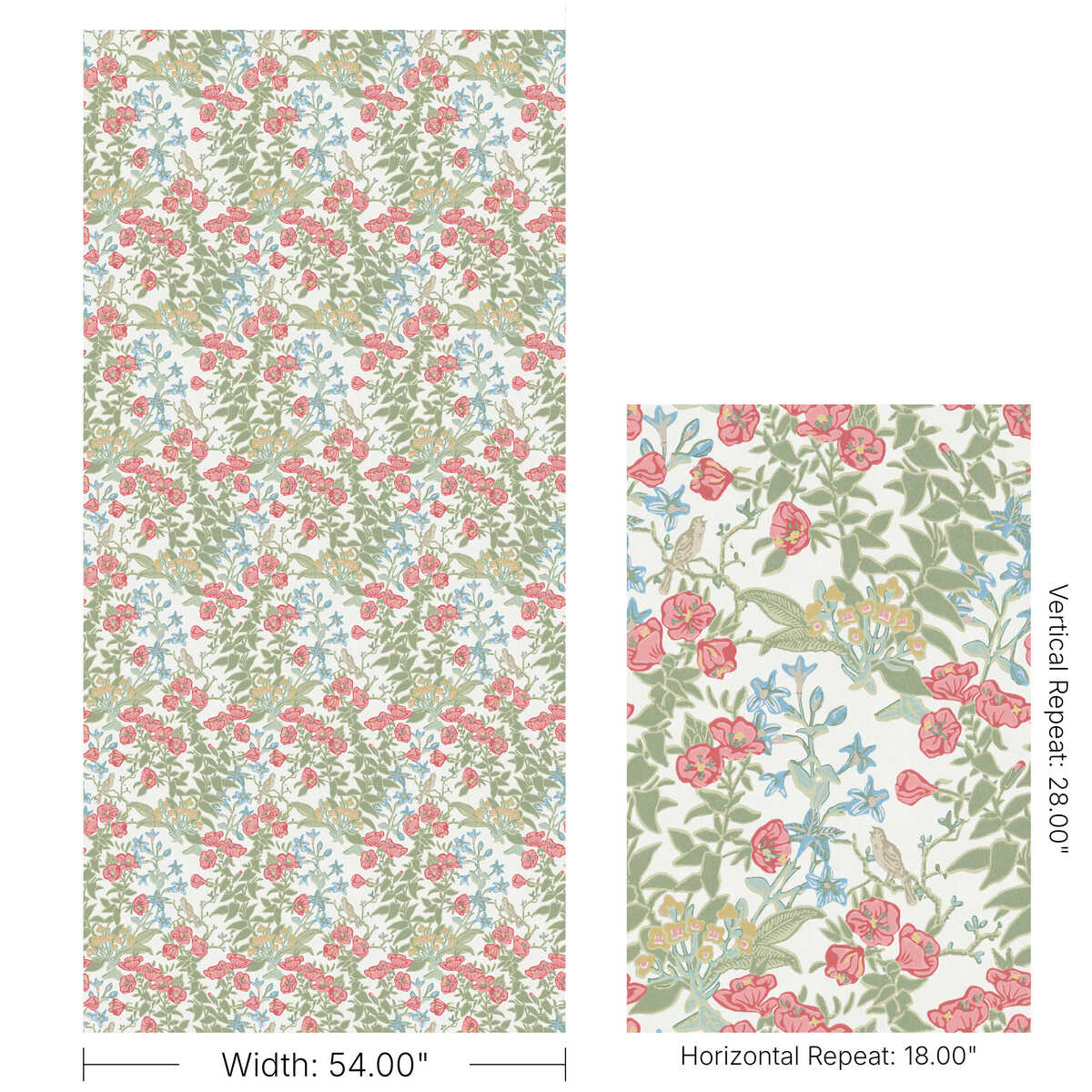 Plumeria Paper - Coral - LEE JOFA Wallpaper