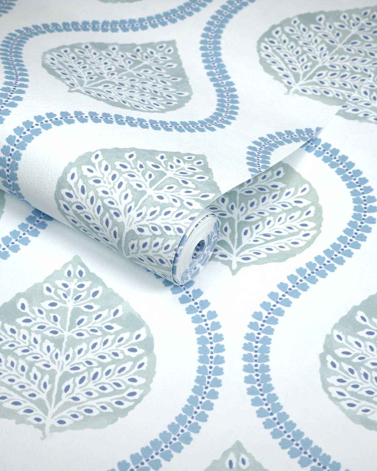 Elsie-Paper-Teal-Lee-Jofa-Wallpaper - LEE JOFA Wallpaper