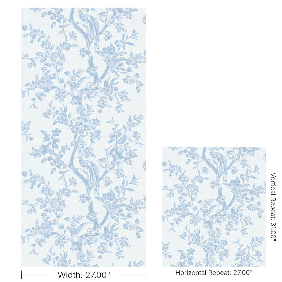 Camellia Toile Wp - Sky - LEE JOFA Wallpaper
