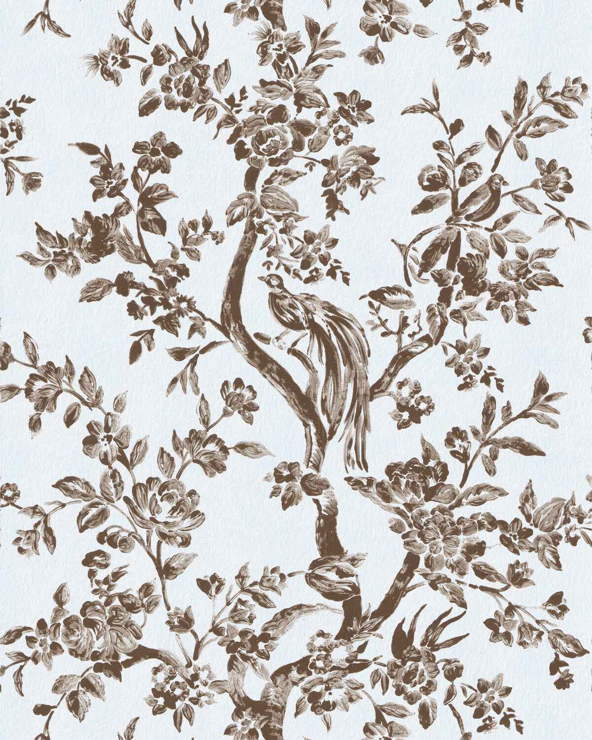 Camellia-Toile-Wp-Brown-Lee-Jofa-Wallpaper - LEE JOFA Wallpaper