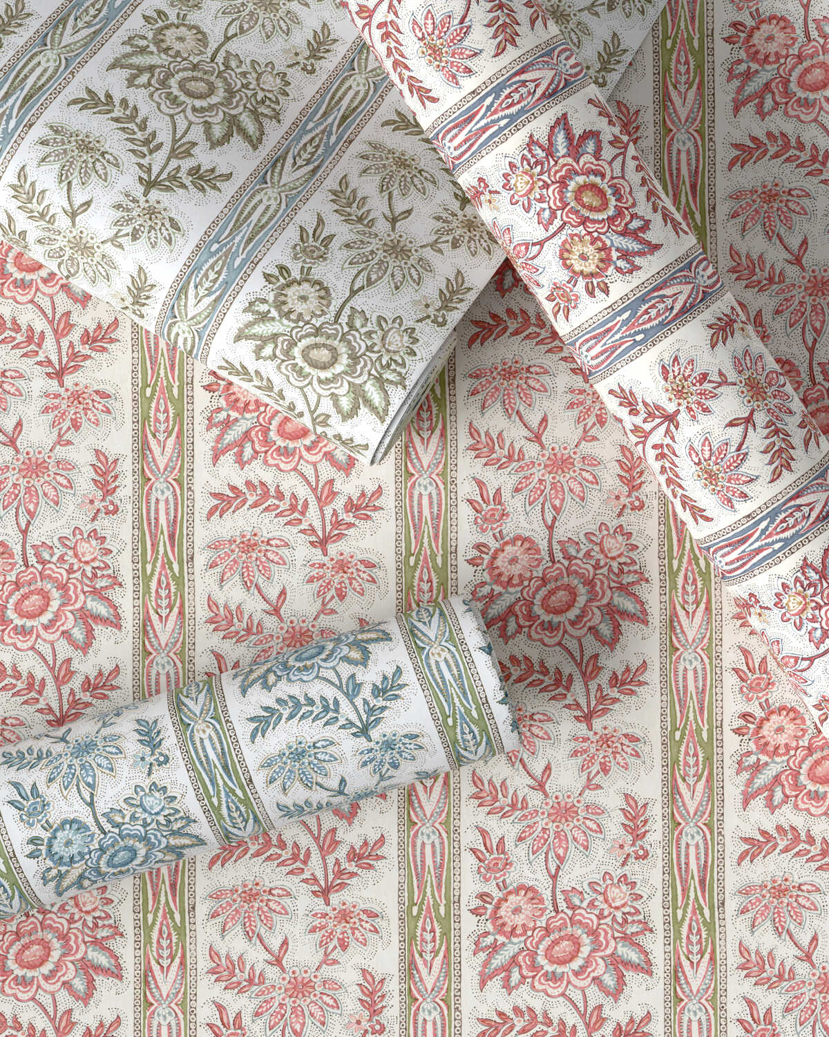 Margaux Paper - Blue - LEE JOFA Wallpaper