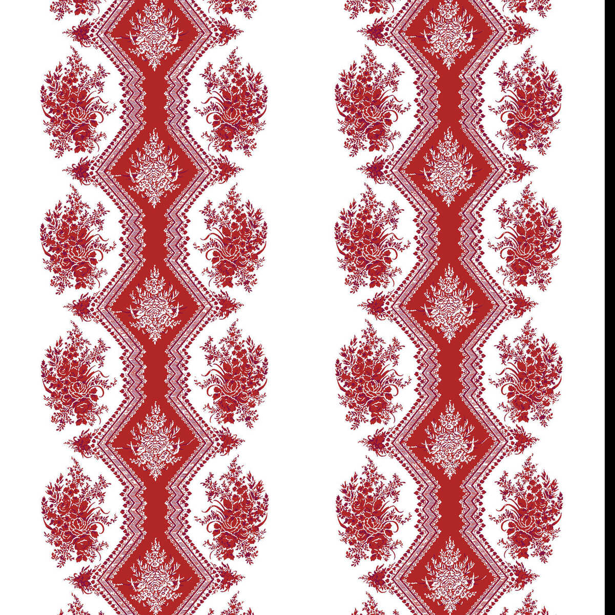 Coppelia - Red - BRUNSCHWIG & FILS Wallpaper