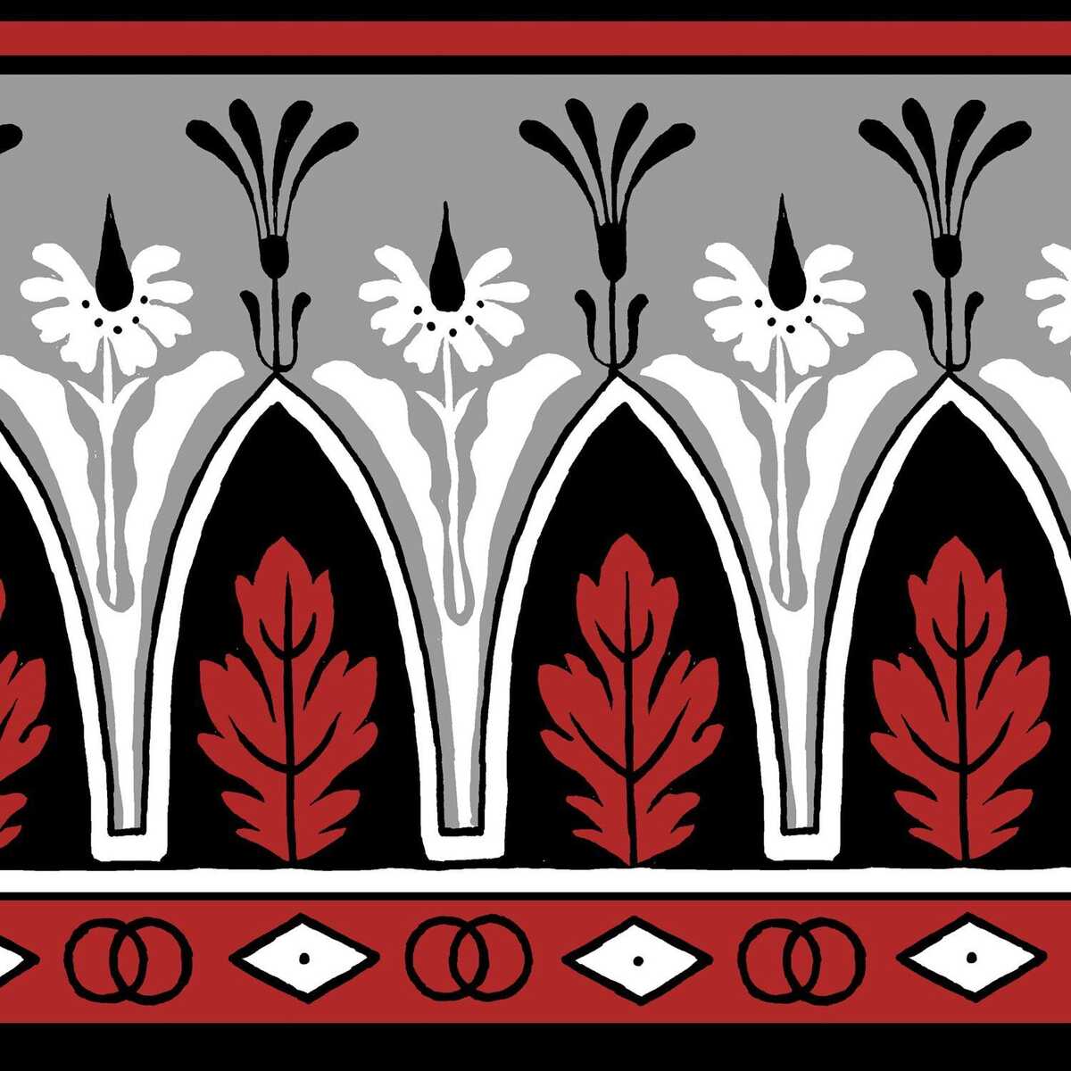 Lola Montez Bdr - Red - BRUNSCHWIG & FILS Papel pintado