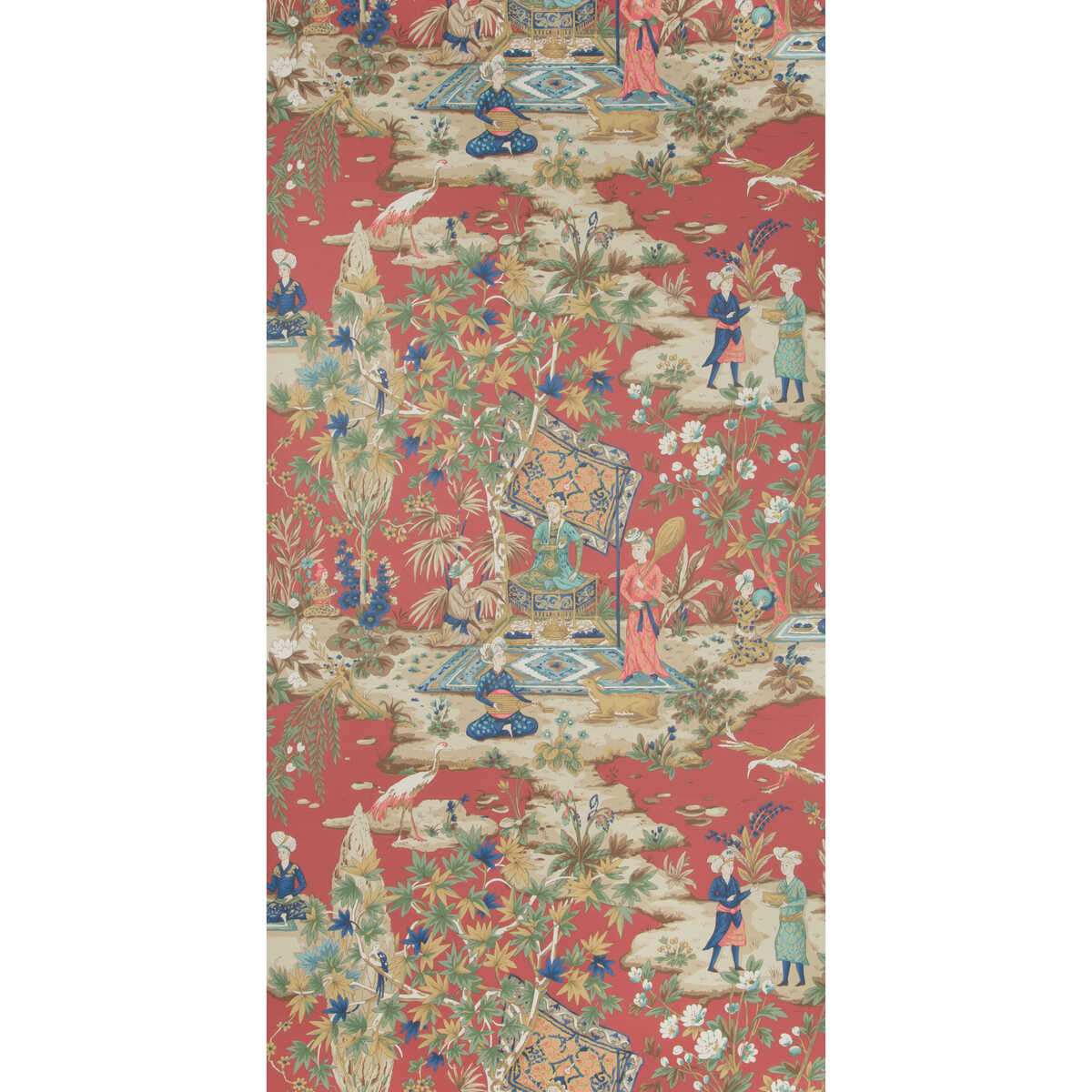 Lodi Garden - Red - BRUNSCHWIG & FILS Wallpaper