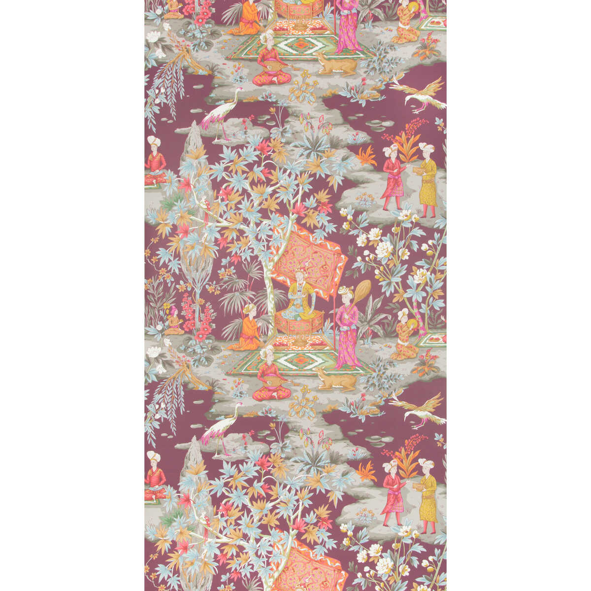 Lodi Garden - Plum - BRUNSCHWIG & FILS Papel pintado