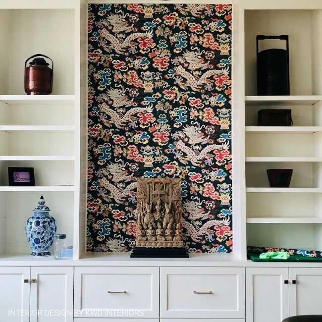 Ming Dragon - Indigo - BRUNSCHWIG & FILS Wallpaper