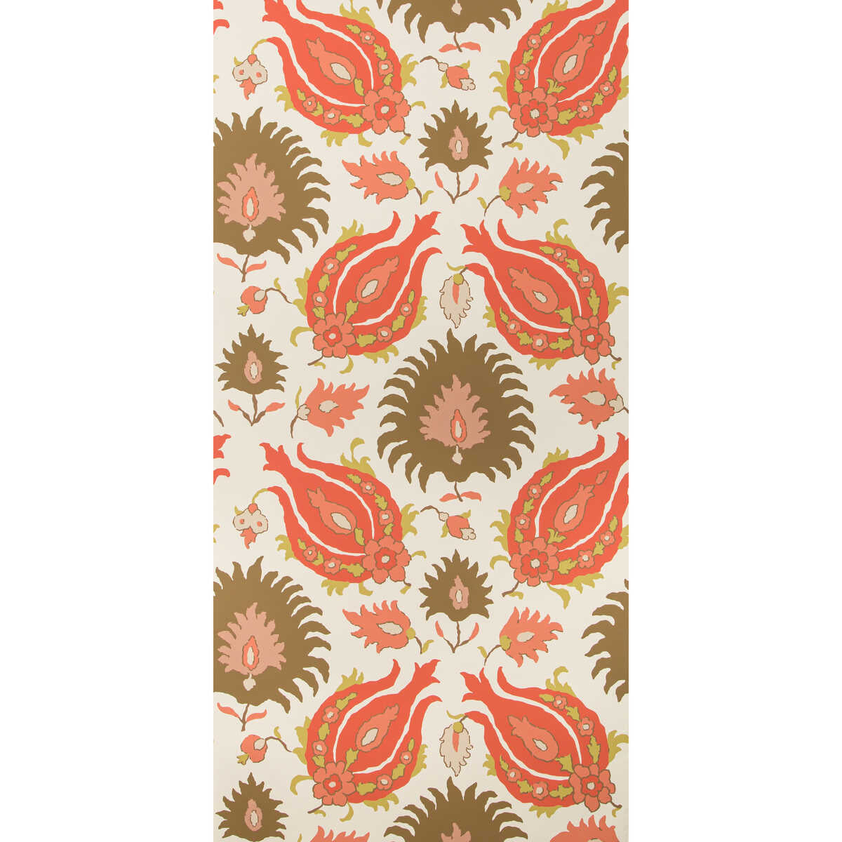 Kashmiri - Blush/Toast - BRUNSCHWIG & FILS Wallpaper