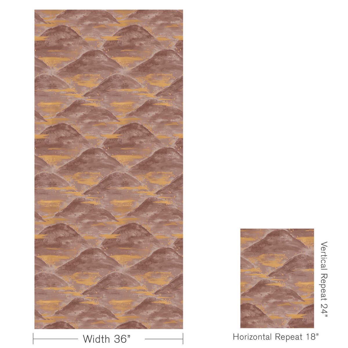 La Brume - Terracotta - BRUNSCHWIG & FILS Wallpaper