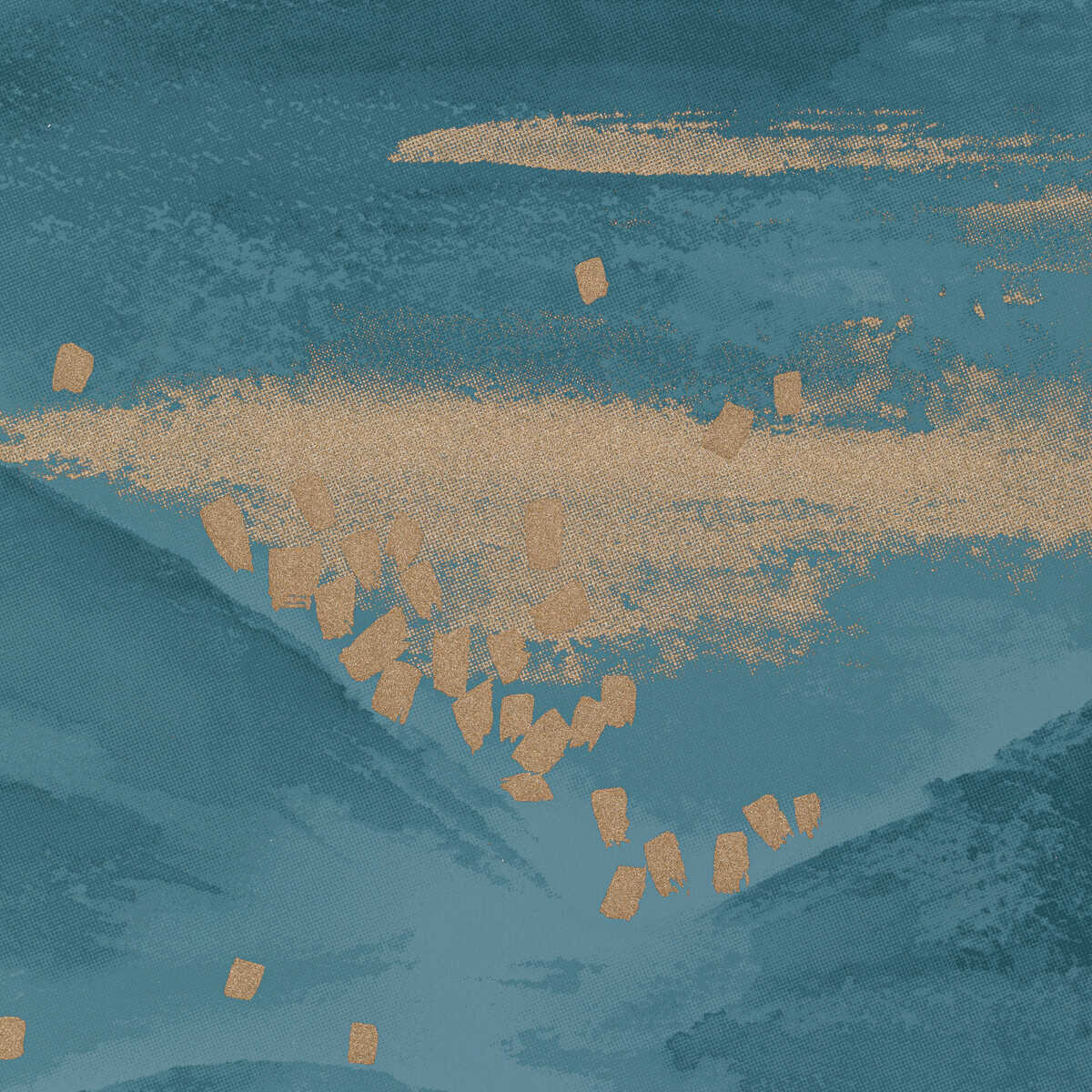 La Brume - Teal - BRUNSCHWIG & FILS Wallpaper