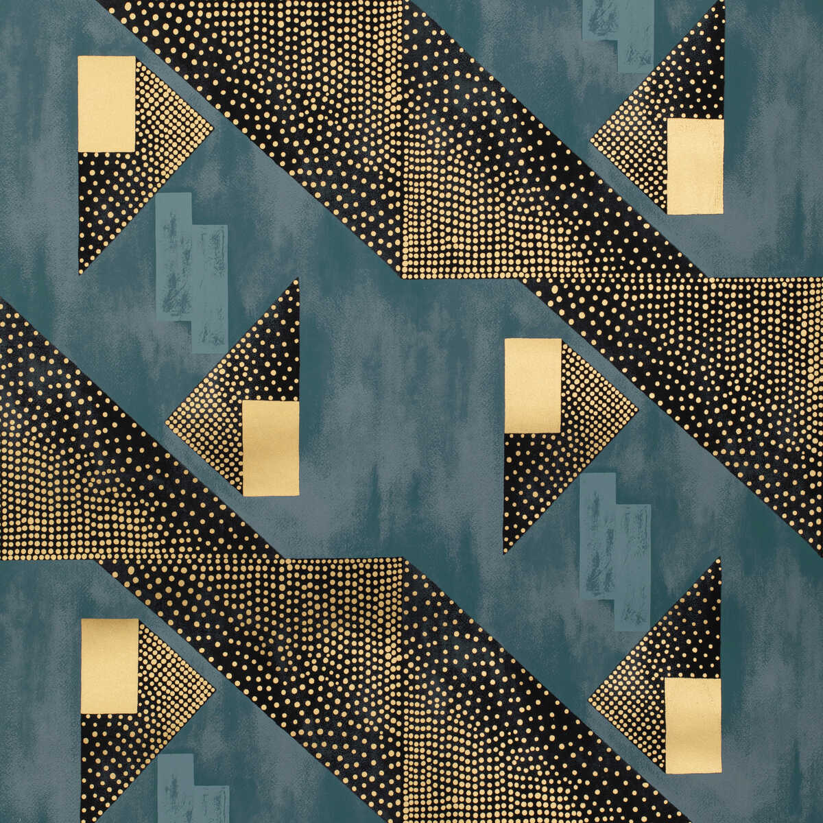 Le Tonnerre - Navy - BRUNSCHWIG & FILS Wallpaper
