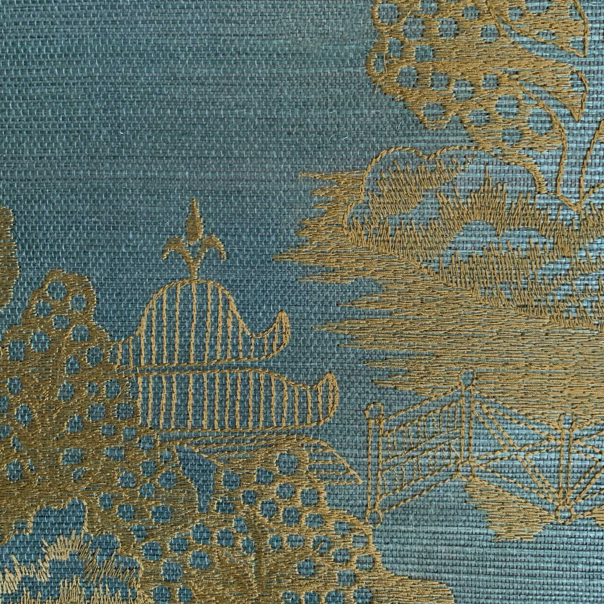 La Pagode - Teal - BRUNSCHWIG & FILS Wallpaper